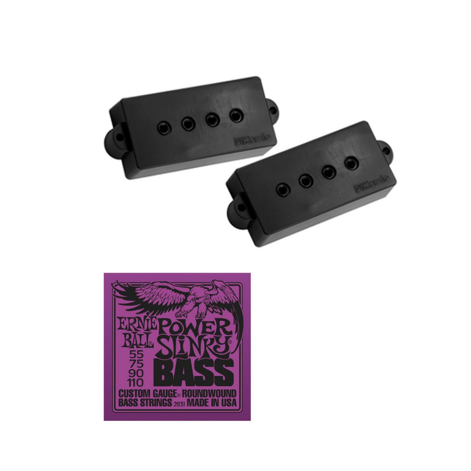 DiMarzio DP122BK Model P Bass Pickup + EB2831 Strings