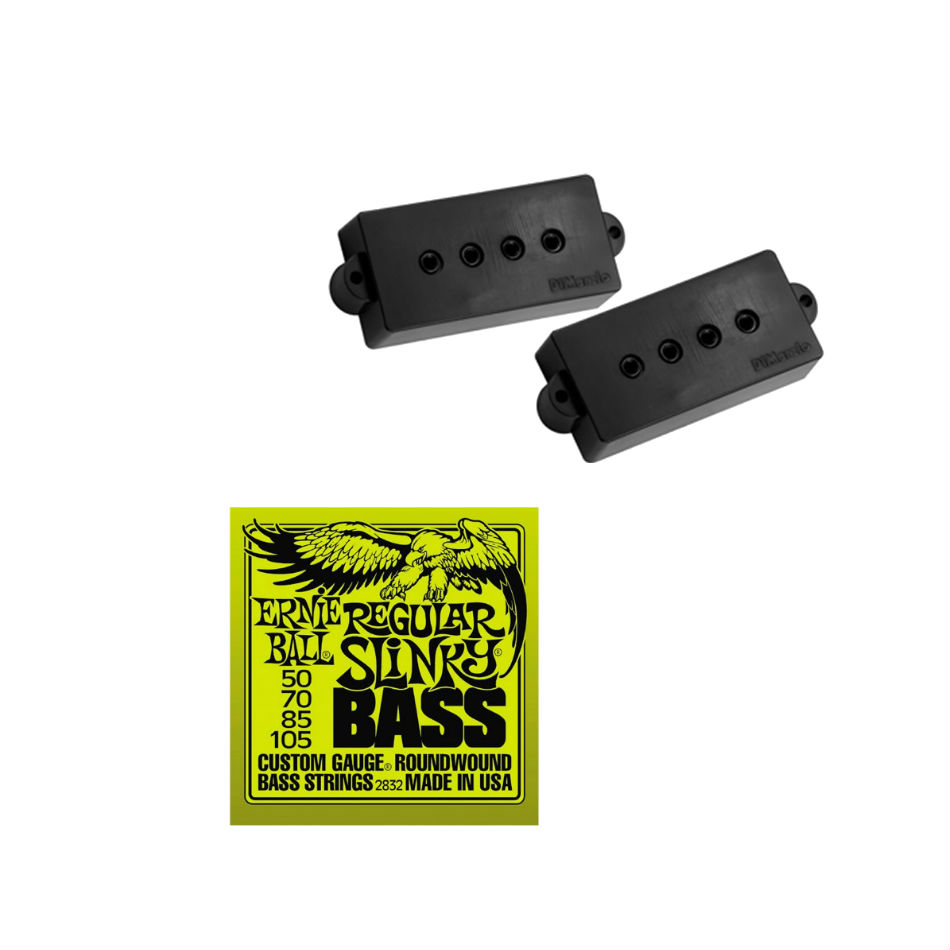 DiMarzio DP122BK Model P P-Bass Pickup + EB Strings
