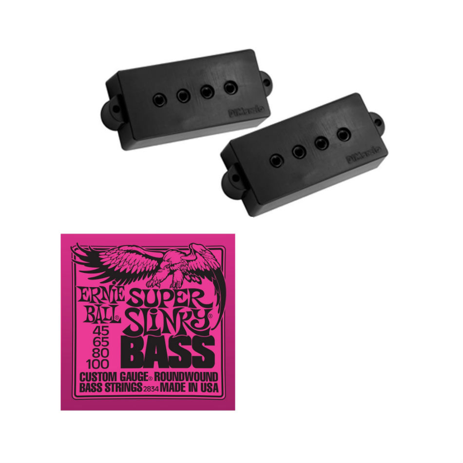 DiMarzio DP122BK Model P Pickup + Ernie Ball Slinky Strings