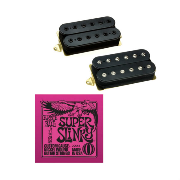 DiMarzio PAF Pro/Tone Zone F-Spaced Humbucker Set + Strings
