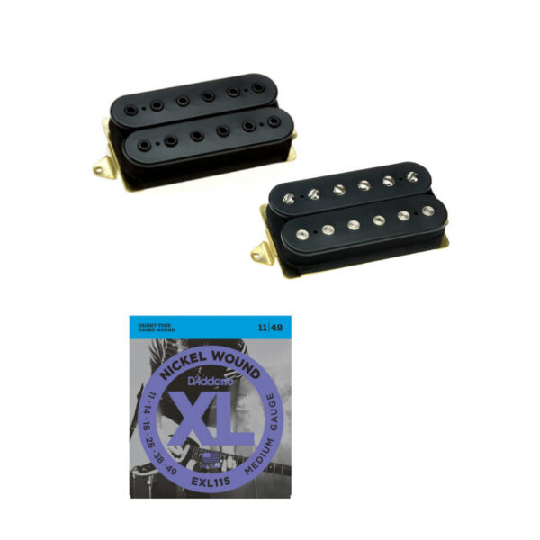 DiMarzio PAF Pro/Tone Zone Set DP151BK+DP155FBK + Strings