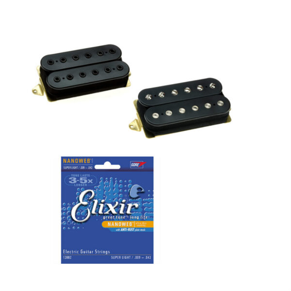 DiMarzio PAF Pro/Tone Zone Humbucker Set + Elixir Strings