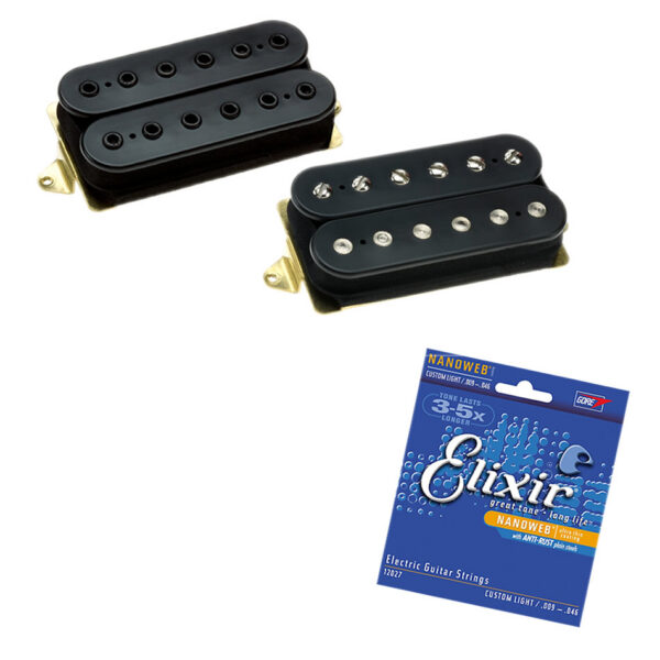 DiMarzio PAF Pro/Tone Zone Humbucker Set + Elixir Strings