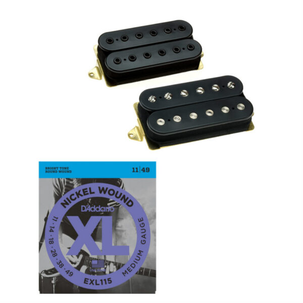 DiMarzio PAF Pro/Tone Zone Humbucker Set + Free EXL115 Strings