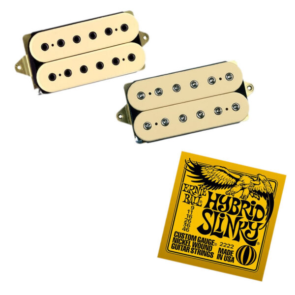 DiMarzio PAF Pro/Tone Zone Humbucker Set + EB2222 Strings