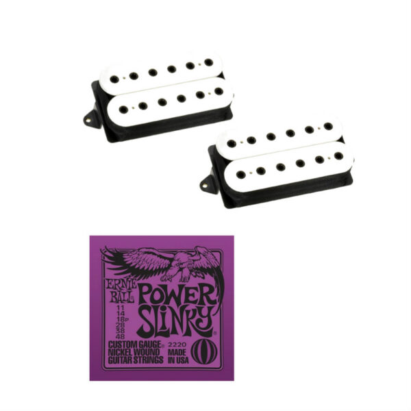 DiMarzio Evolution F-Spaced Set, White + EB2220 Strings