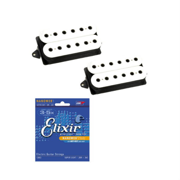 DiMarzio Evolution DP158FW/DP159FW Set, White, F-Spaced