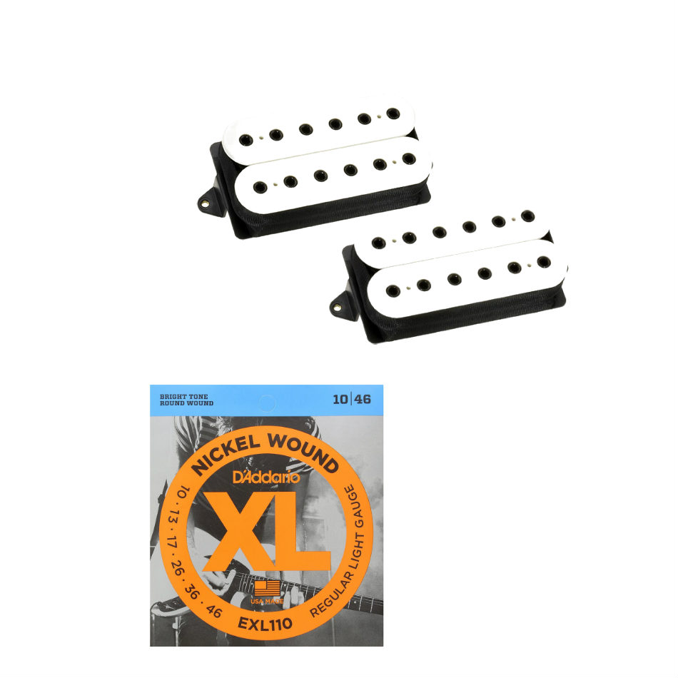 DiMarzio Evolution Set DP158FW/DP159FW White, F-Spaced