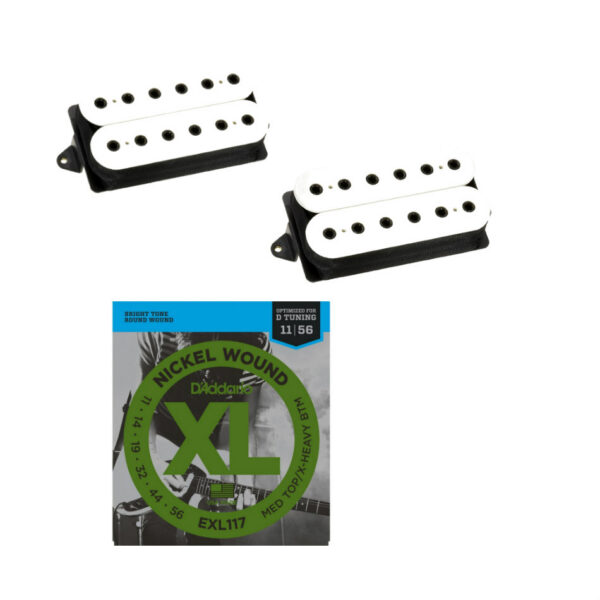 DiMarzio Evolution Neck & Bridge Set, White, F-Spaced