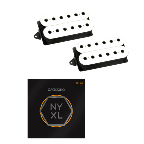 DiMarzio Evolution F-Spaced Set, White + NYXL1046 Strings