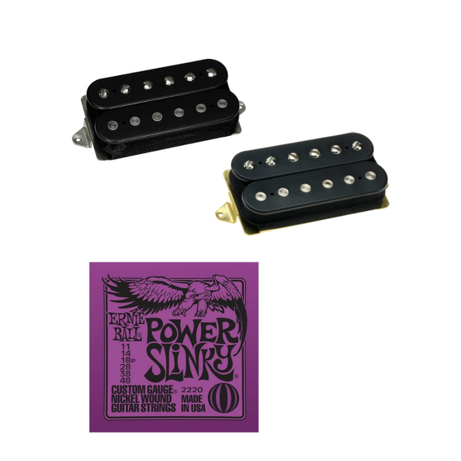 DiMarzio PAF 36th Neck & Norton Bridge Set + EB Slinkys