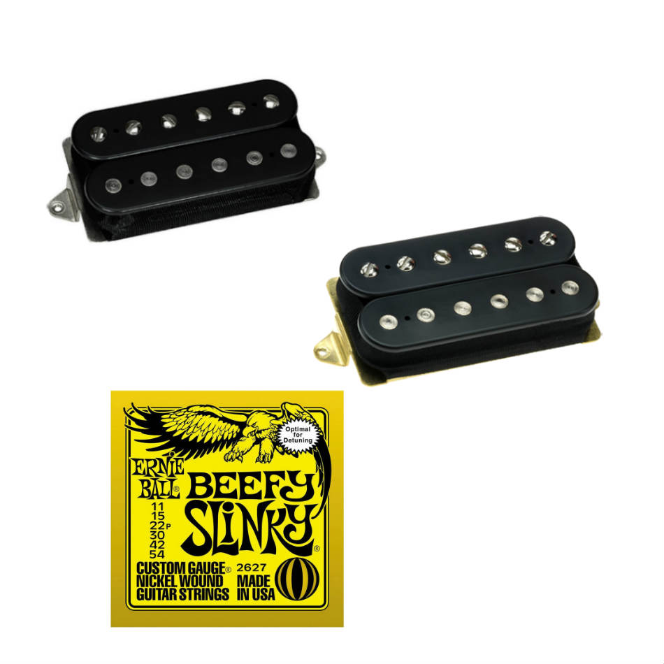 DiMarzio PAF 36th Neck & Norton F-Spaced Bridge Set, Black