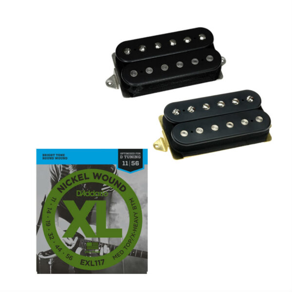 DiMarzio 36th Anniversary PAF / Norton Set, Black + Strings
