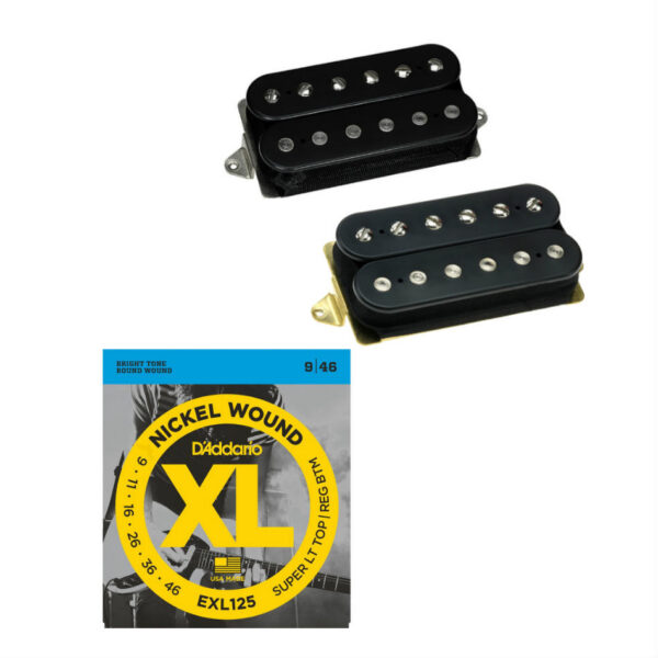 DiMarzio 36th PAF Neck & Norton Bridge (F-Spaced) Set, Black