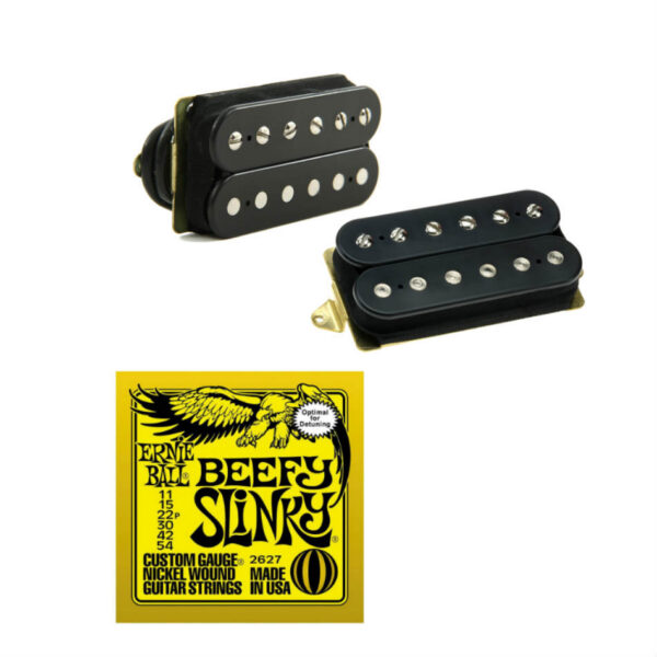 DiMarzio Air Norton/Norton Humbucker Set, Black + Strings