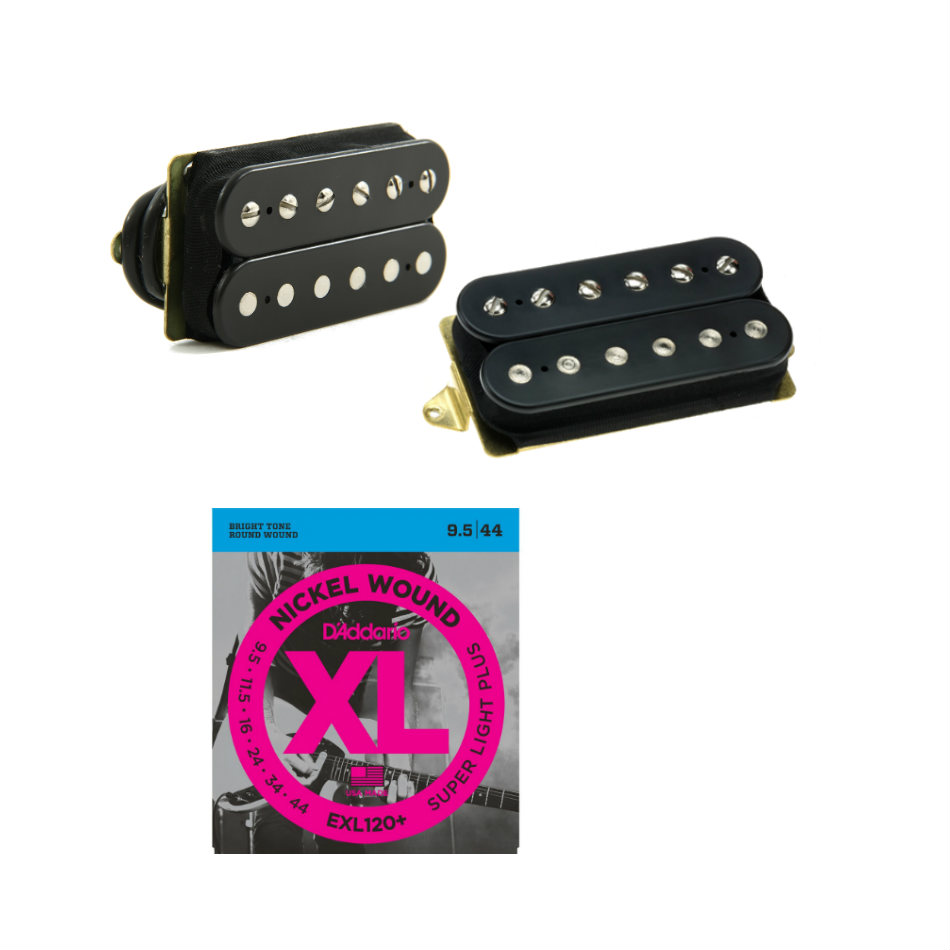 DiMarzio Air Norton/Norton Humbucker Set, Black + Free Strings