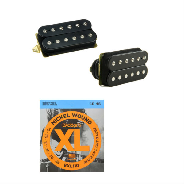 DiMarzio Air Norton/Norton Humbucker Set, Black + Free Strings