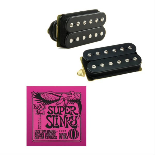 DiMarzio Air Norton/Tone Zone Black Set + Ernie Ball Strings