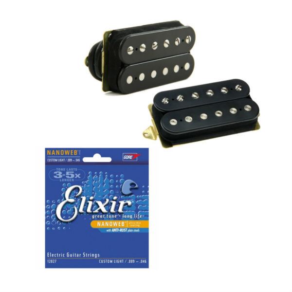 DiMarzio Air Norton/Tone Zone Set (DP193BK/DP155BK) + Free Elixir Strings