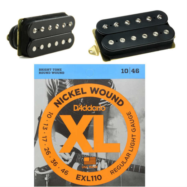 DiMarzio Air Norton/Tone Zone Set, Black + Free Strings