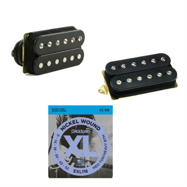 DiMarzio Air Norton/Tone Zone Humbucker Set, Black + Strings