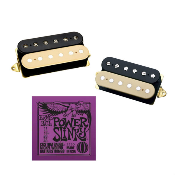 DiMarzio Air Norton/Tone Zone Set (Black/Creme) + EB2220 Strings