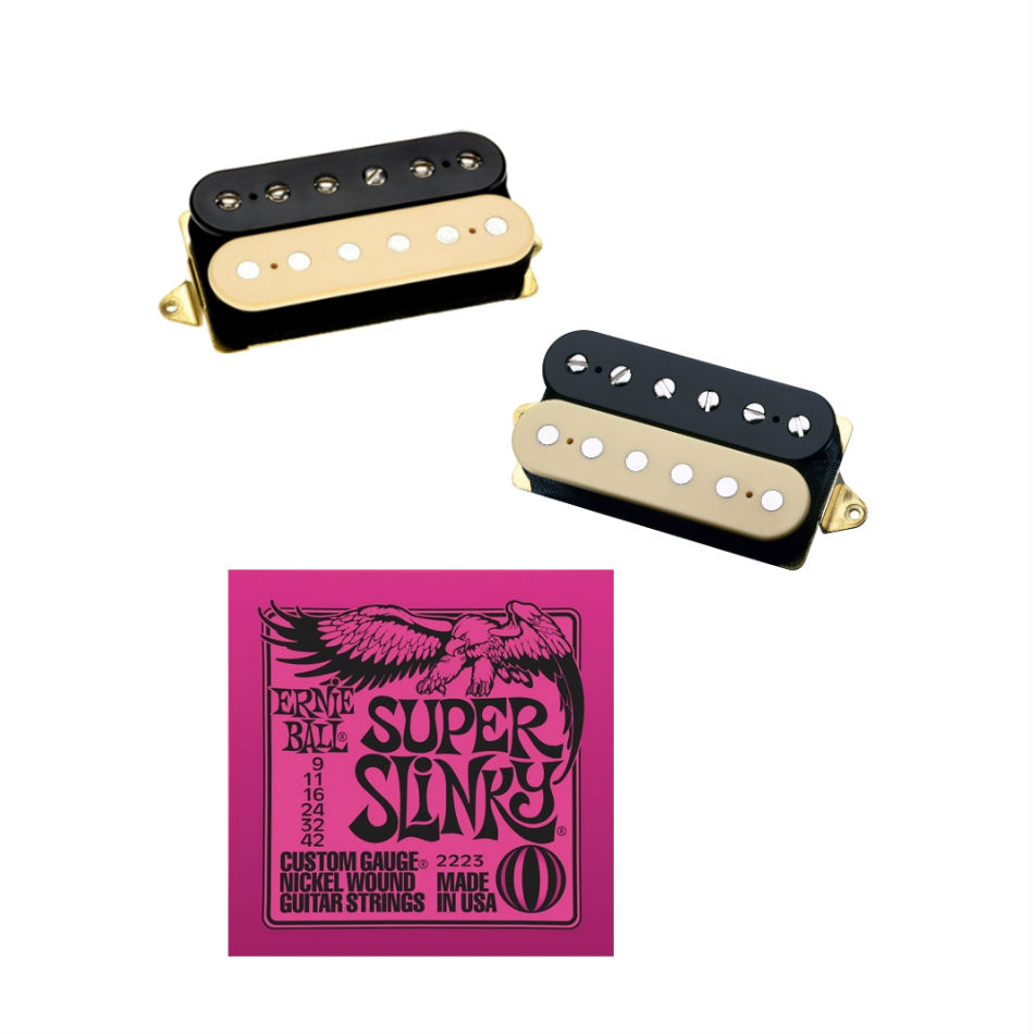 DiMarzio Air Norton/Tone Zone Set (Black/Creme) + Strings