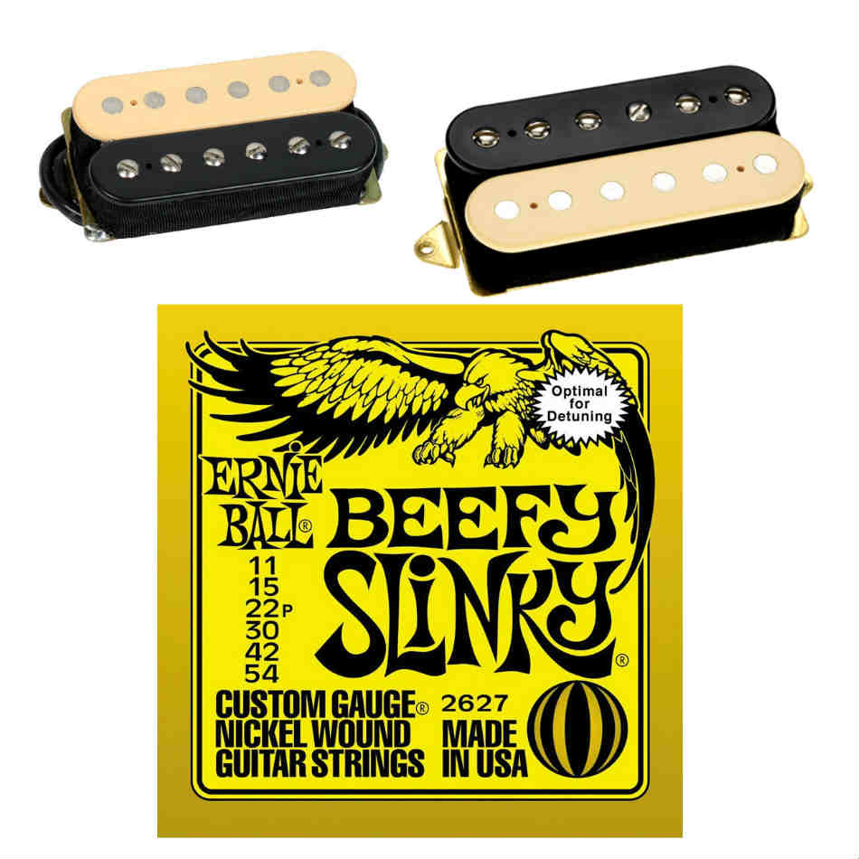 DiMarzio Air Norton/Tone Zone Set, Black & Creme + Strings