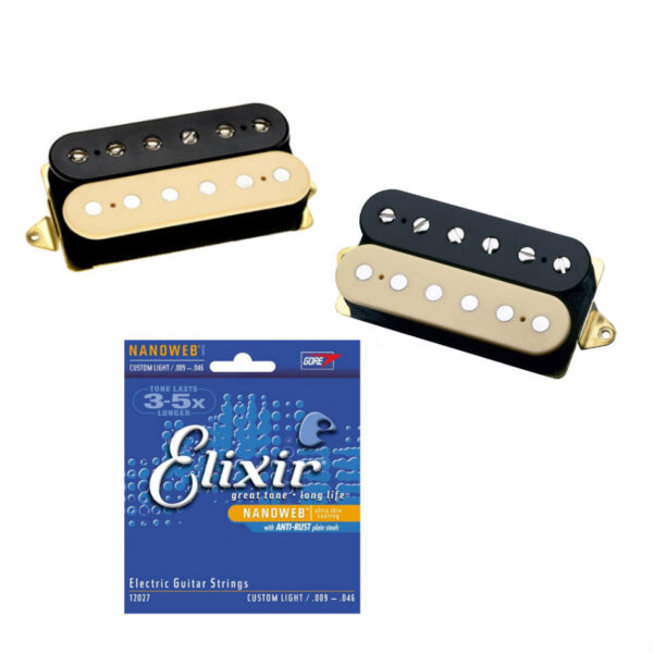 DiMarzio Air Norton/Tone Zone Set - Black/Creme + Free Strings