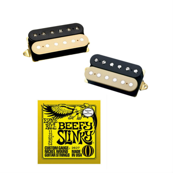 DiMarzio Air Norton/Tone Zone (F-Spaced) Set, Black/Creme + Strings