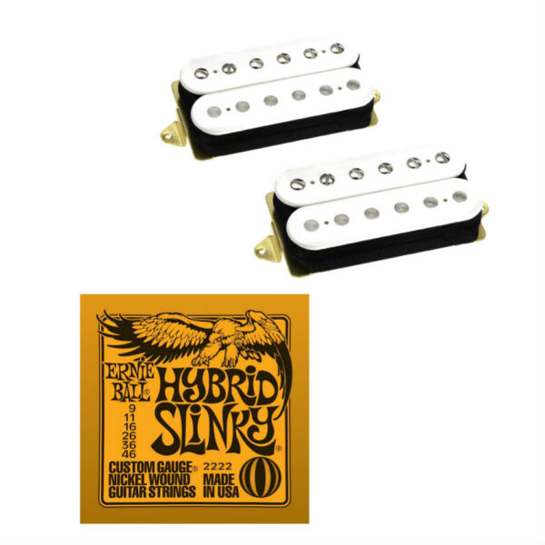 DiMarzio Air Norton/Tone Zone F-Spaced Set (White) + Strings