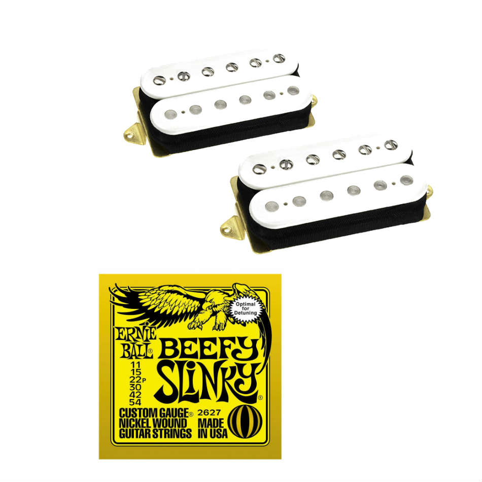 DiMarzio Air Norton/Tone Zone F-Spaced White Set + Strings