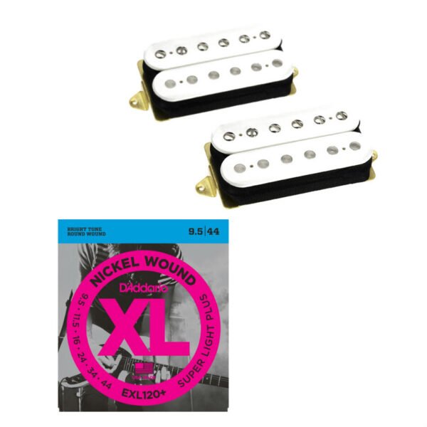 DiMarzio Air Norton/Tone Zone F-Spaced White Set + Strings