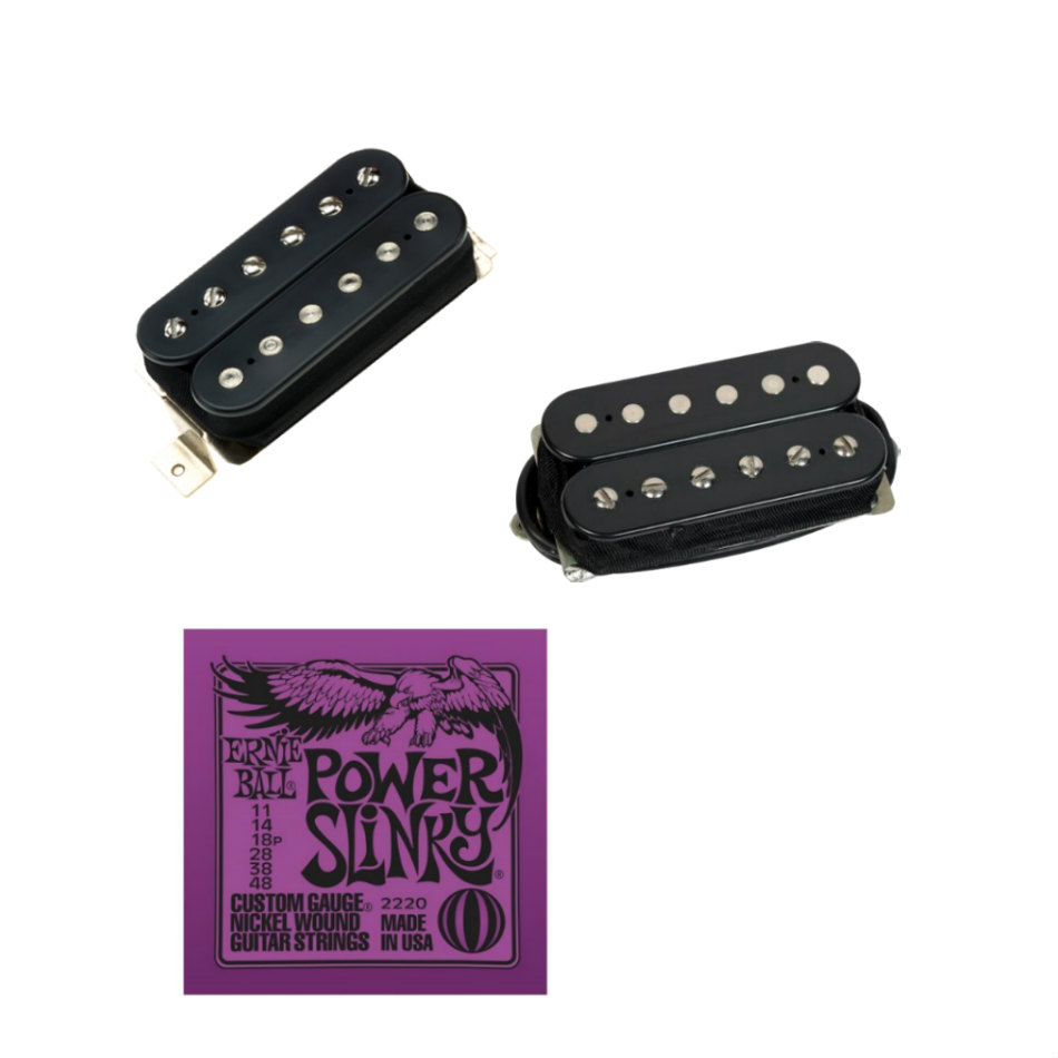 DiMarzio PAF Master Humbucker Set, F-Spaced Bridge, Black