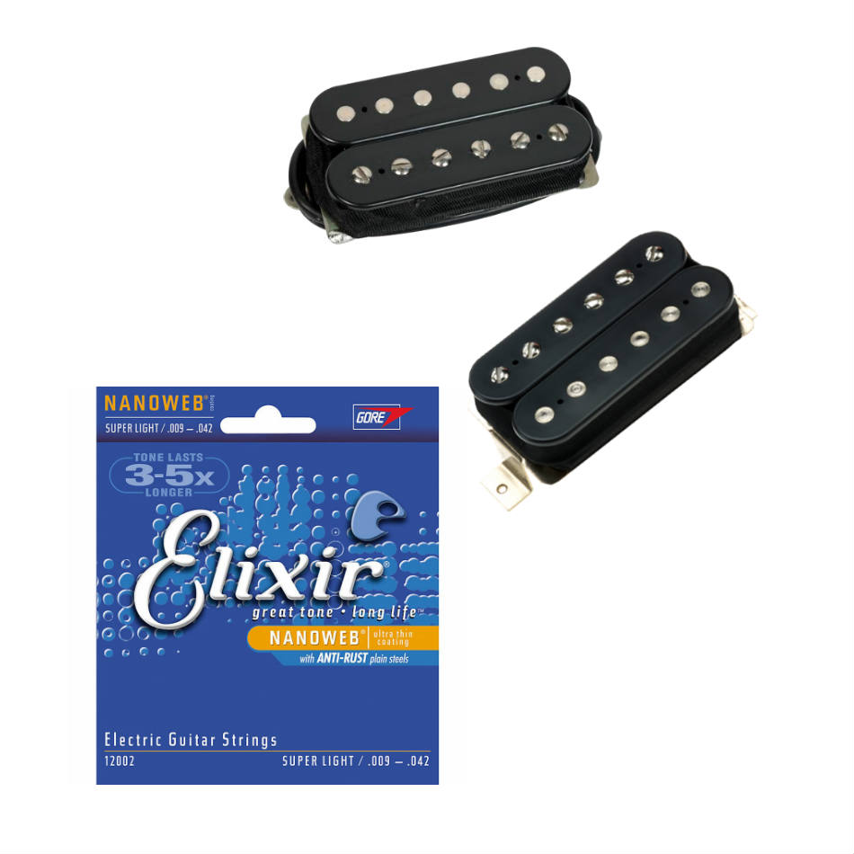 DiMarzio PAF Master Neck/Bridge Set DP260BK/DP261BK Black