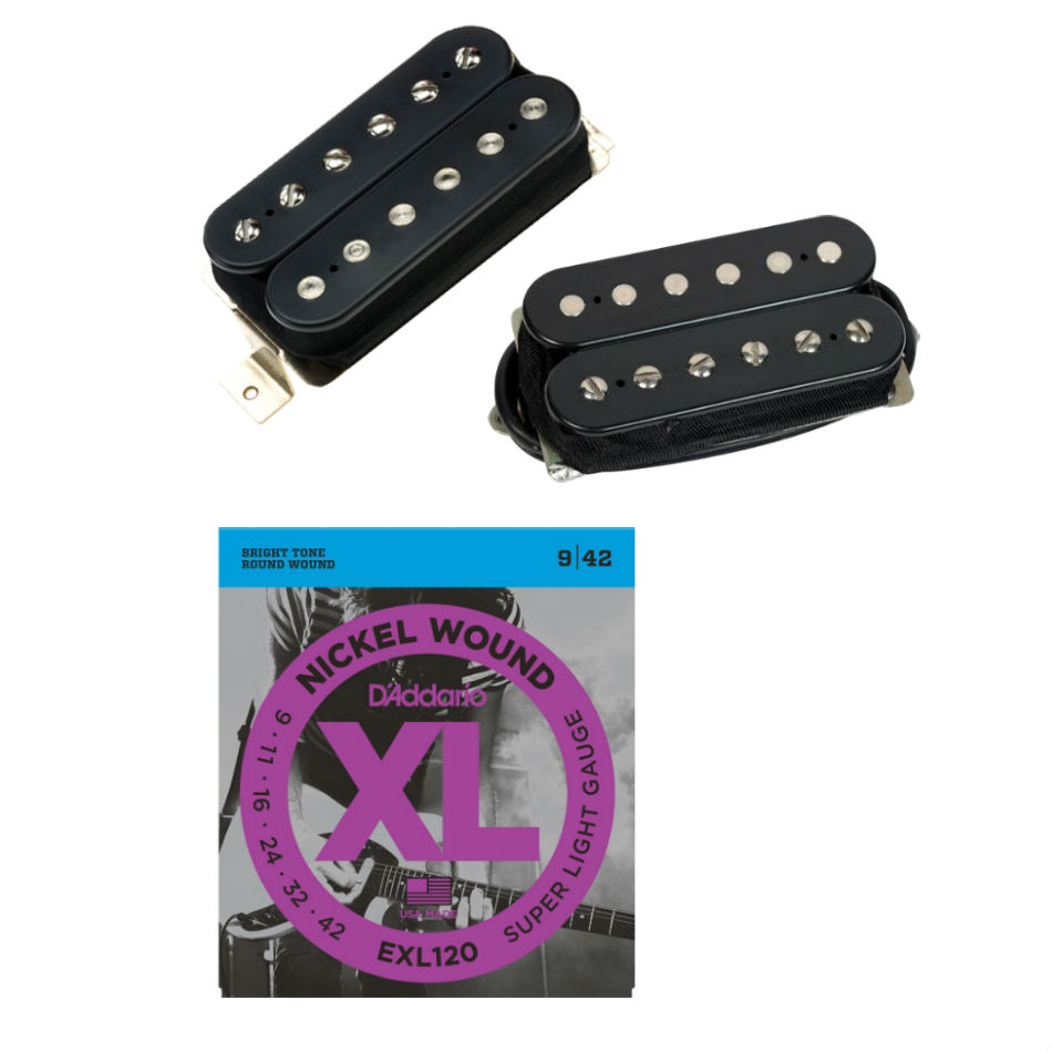 DiMarzio PAF Master Neck/Bridge Set DP260BK/DP261BK Black