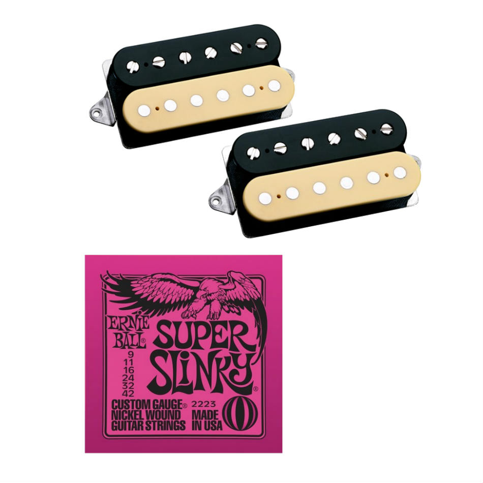 DiMarzio PAF Master Set DP260BC/DP261FBC Black/Creme + Strings