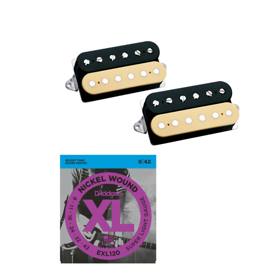 DiMarzio PAF Master Set DP260BC/DP261FBC F-Spaced Black/Creme