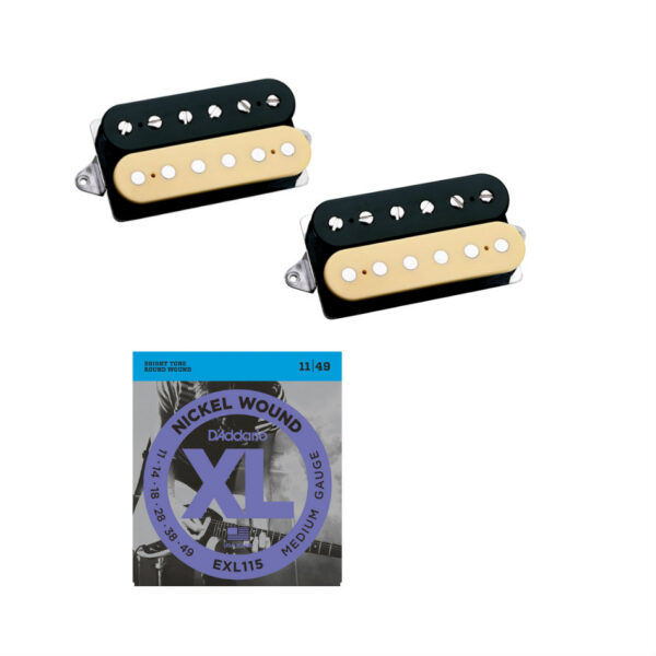 DiMarzio PAF Master Set DP260BC/DP261FBC F-Spaced Black/Creme