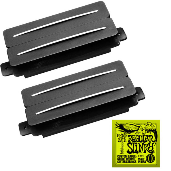 Joe Barden HBTT Two/Tone Humbucker Set, Black + Ernie Ball Strings