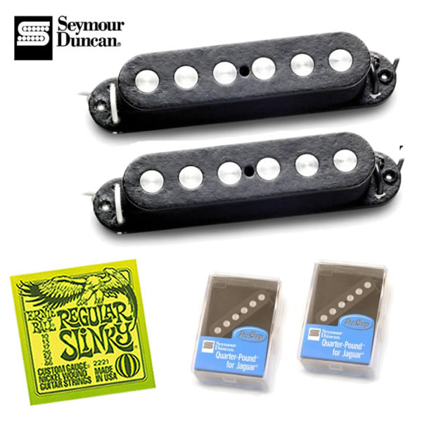 Seymour Duncan SJAG-3 Quarter Pound Jaguar Set + Strings