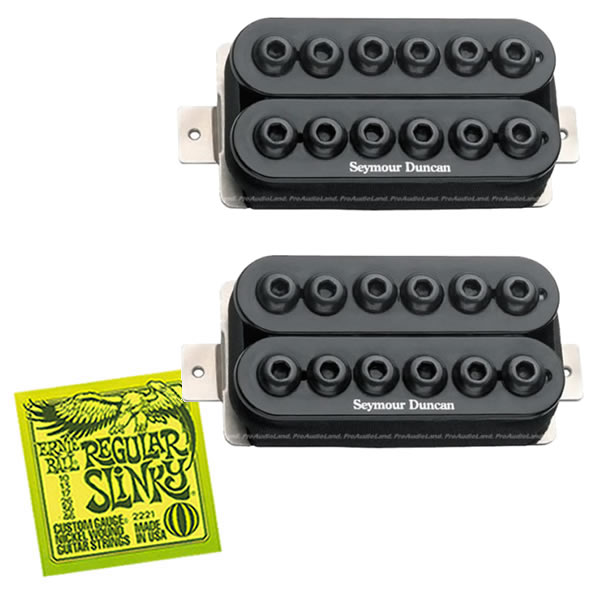 Seymour Duncan SH-8 Invader Humbucker Set, Black + Free Strings