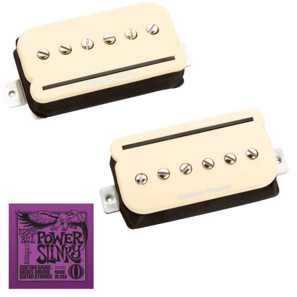 Seymour Duncan SHPR-1 P-Rails Set + Ernie Ball Power Slinky Strings