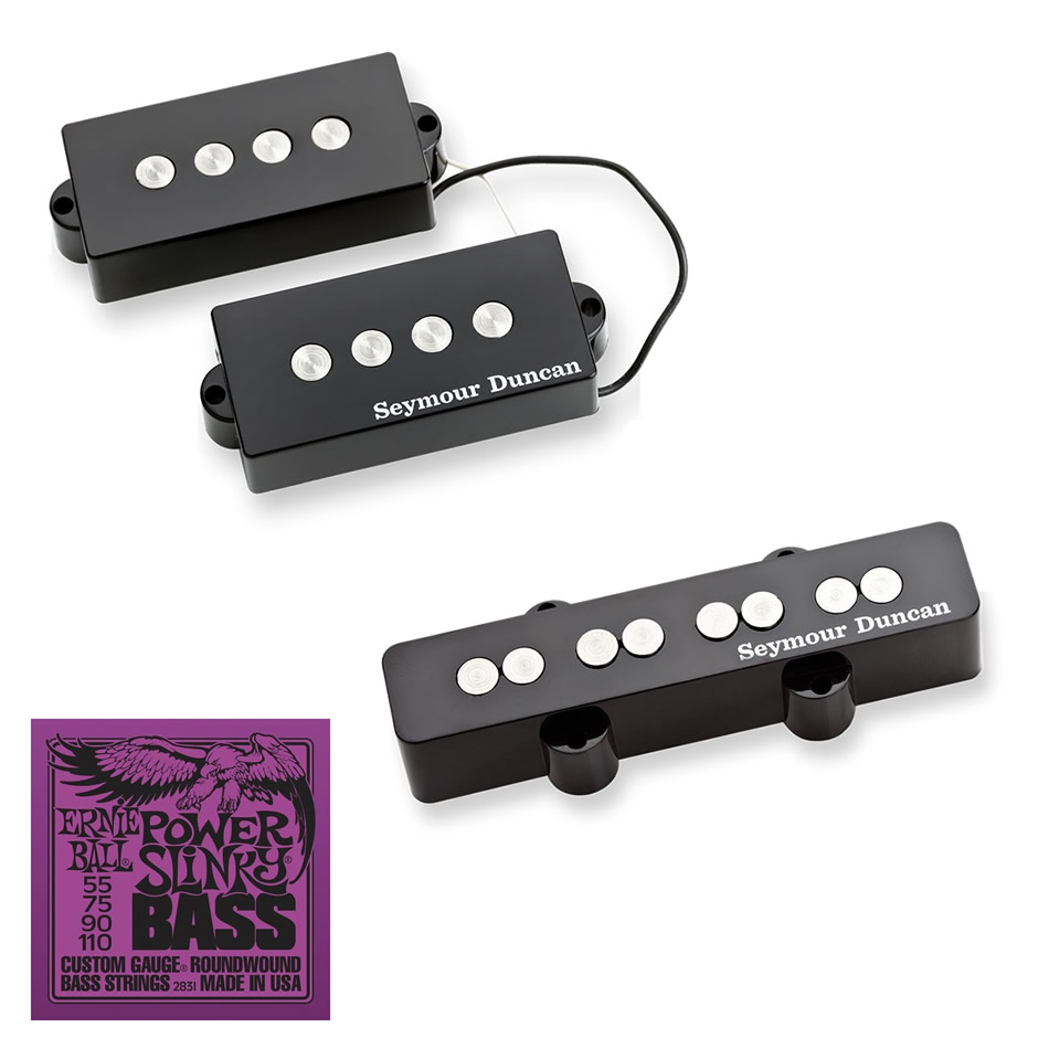 Seymour Duncan Quarter Pound PJ Set SPB-3/SJB-3B + Strings
