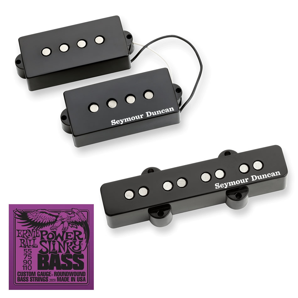 Seymour Duncan SPB-2/SJB-2B Hot PJ Bass Set + Free Strings