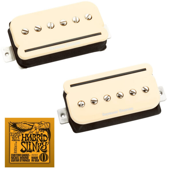Seymour Duncan SHPR-1 P-Rails Set (Cream) + Ernie Ball Strings