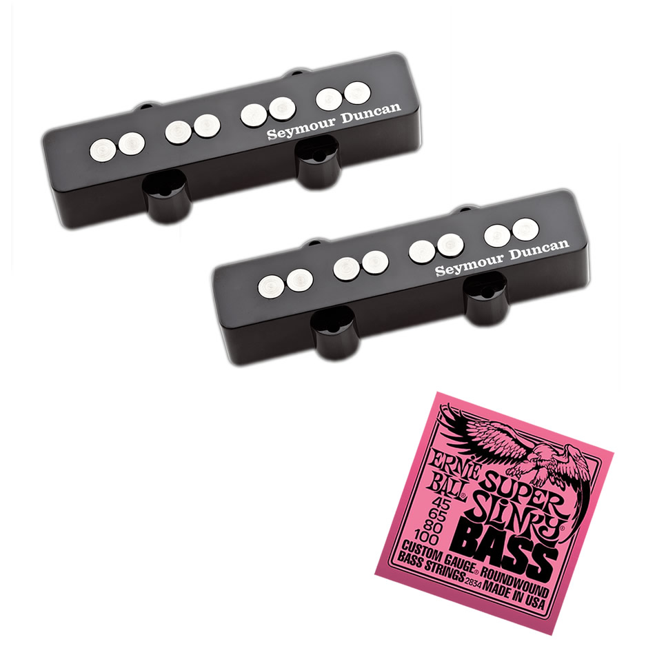 Seymour Duncan SJB-3 Hot Jazz Bass Set + EB Super Slinky Strings