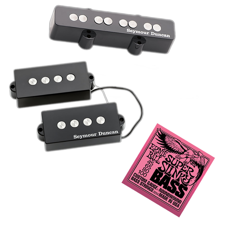 Seymour Duncan Quarter Pound PJ Set + Ernie Ball Slinky Strings