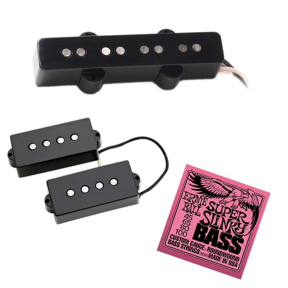 Seymour Duncan SPB-1/SJB-1B Vintage PJ Set + EB Slinkys