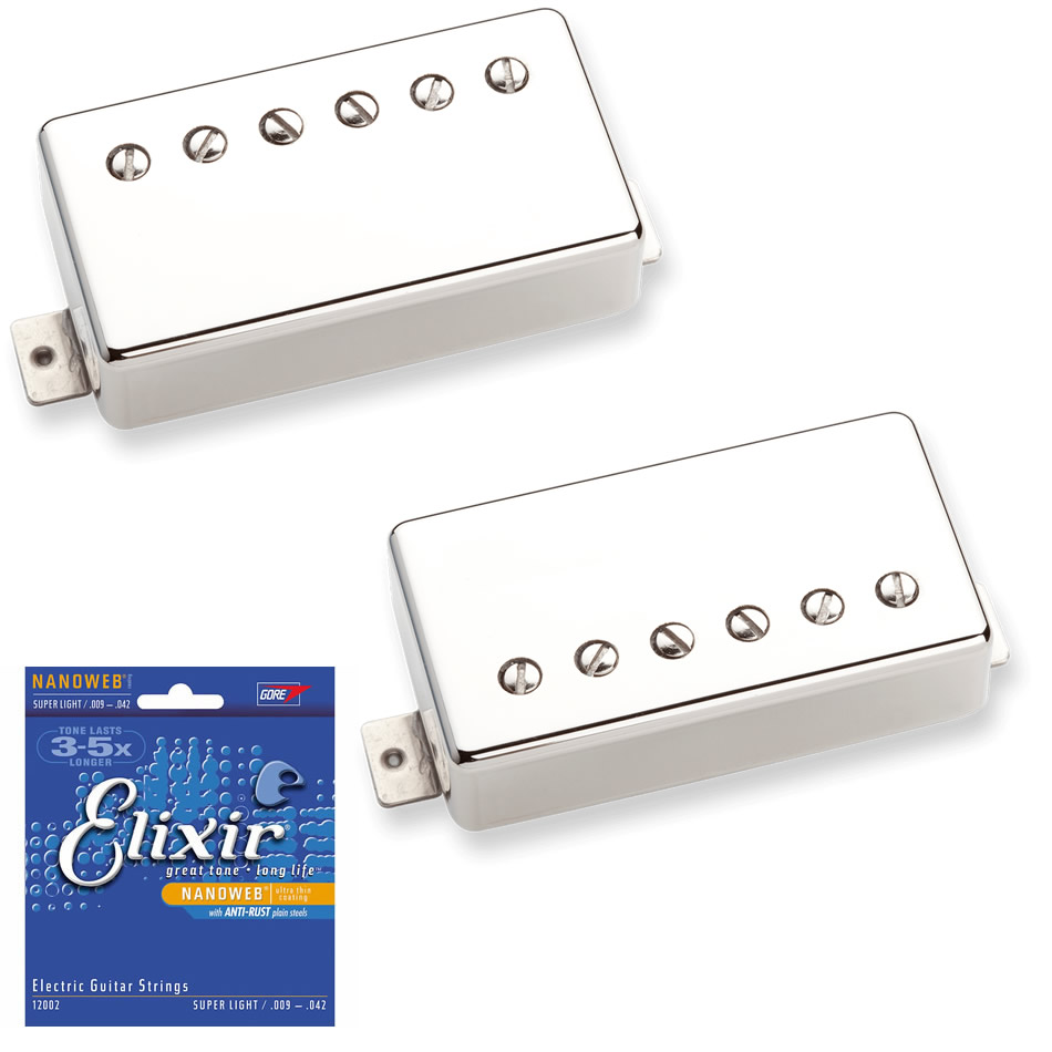 Seymour Duncan SH-PG1 Pearly Gates Set (Nickel) + Free Strings
